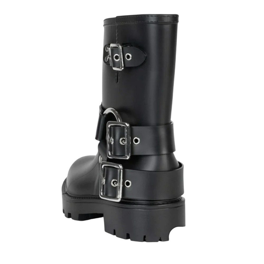 NWT Jeffrey Campbell Black wellie Boots - Picture 5 of 9